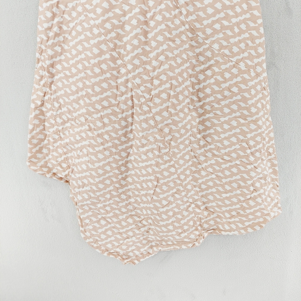 Du Paradis Asymmetric Hem Cotton Midi Dress in Natural Chain P224 - Picture 3 of 8
